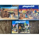 Playmobil, #3773, 3870 and 3786, including Fort Bravo, Native American village and Sheriff's office,