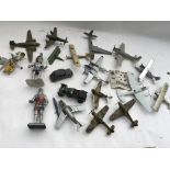 A collection of made up model kits in various stag