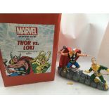 Marvel comics, Thor vs Loki statue , boxed , has slight damage