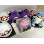 Pokemon, boxed plush toys x7 , Tomy , ex shop stock