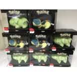 Pokemon , boxed plush toys , Tomy, ex shop stock x8