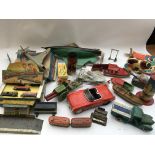 A collection of tinplate toys etc, including Boats