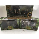 Lord of the rings, The fellowship of the ring, 3x sets including Ringwraith and horse, deluxe