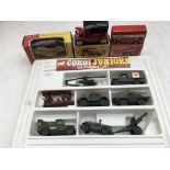 A collection of boxed Diecast vehicles including Corgi juniors military gift set, no box, and