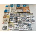 A collection of boxed OO scale trackside accessori