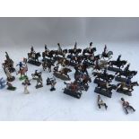 A collection of loose Diecast Napoleonic figures , including Britains, etc
