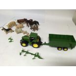 Schleich plastic farm animals and Tractor with accessories , ERTL Diecast Thomas the tank engine