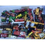 A collection of loose playworn Diecast vehicles including Corgi, Matchbox, Majorette etc