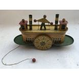 Tinplate, pull along , River boat, un named piece,