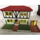 Dolls house , open backed , 5 rooms, garden and a