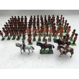 Britains toys, a collection of loose Diecast/plastic soldiers, Trooping the colour and the Queen