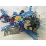 A box containing various loose vintage Lego , incl