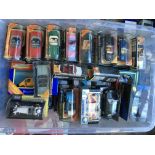 A collection of boxed Diecast vehicles including Corgi, Dinky, Cararama, etc