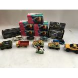 A collection of boxed and loose Diecast vehicles including Matchbox, Corgi etc