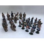 A collection of loose Diecast Del Prado military figures