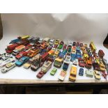 A collection of loose die cast playworn vehicles i