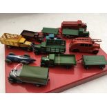 Dinky toys, loose from trade boxes, a collection of Diecast vehicles including petrol tanker with