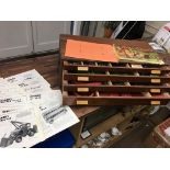 Meccano , a four drawer unit with vintage Meccano,