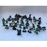 Britains toys, a collection of WWll German soldiers and Diecast vehicles