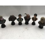 Lord of the rings, a collection of sideshow metal busts including Samwise Gamgee, Grishnaken,