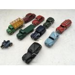 Dinky toys, loose 1960s Diecast from trade boxes including Rover 75, Austin Somerset In red,