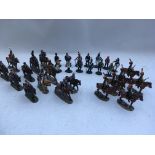 A collection of loose Diecast Del Prado, Napoleonic , Cavalry and Infantry soldiers