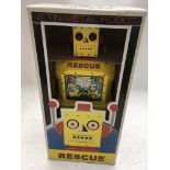 R-1 Rescue robot, tinplate , battery operated, box