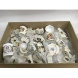 A box of crested china and commemorative ware
