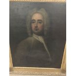 A portrait gilt framed oil on canvas depicting of a Georgian gentleman .60 by 75 cm