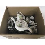 A box containing a Japanese coffee set - NO RESERVE