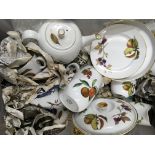 A Large Royal Worcester dinner service comprising teapot, tureen, dinner plates etc