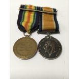 Two First World War medals private j w Congo kings royal rifle