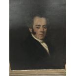 A Georgian oil painting on canvas depicting a gentleman.60 by 77 cm .