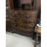 A late Georgian mahogany chest of drawers 109 x 117cm