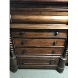 A Victorian mahogany Scottish chest fitted with five drawers.