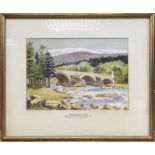 F.J Savage, 1963-Present signed watercolour titled “ The bridge of Dee, Braemar, Scotland”.