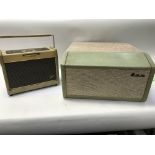A vintage Ekco radio player and a Pam portable record player - NO RESERVE