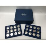 A cased collection of Royal Mint silver coins, inc