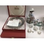 A collection of ceramics including Lladro, Spode and Coalport items.