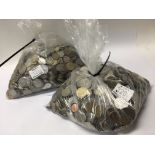 Two bags of various mixed coinage