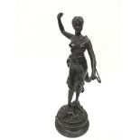 In the manner of Henri Louis Levasseur ( 1893-1934), a bronze figure of 'Diana the Huntress',