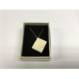 9ct chain with bone bible pendant