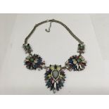 Multi coloured star shaped necklace