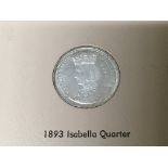 A rare American Isabella Quarter Dollar coin. Possibly MS60 grade or above. Note. The Isabella