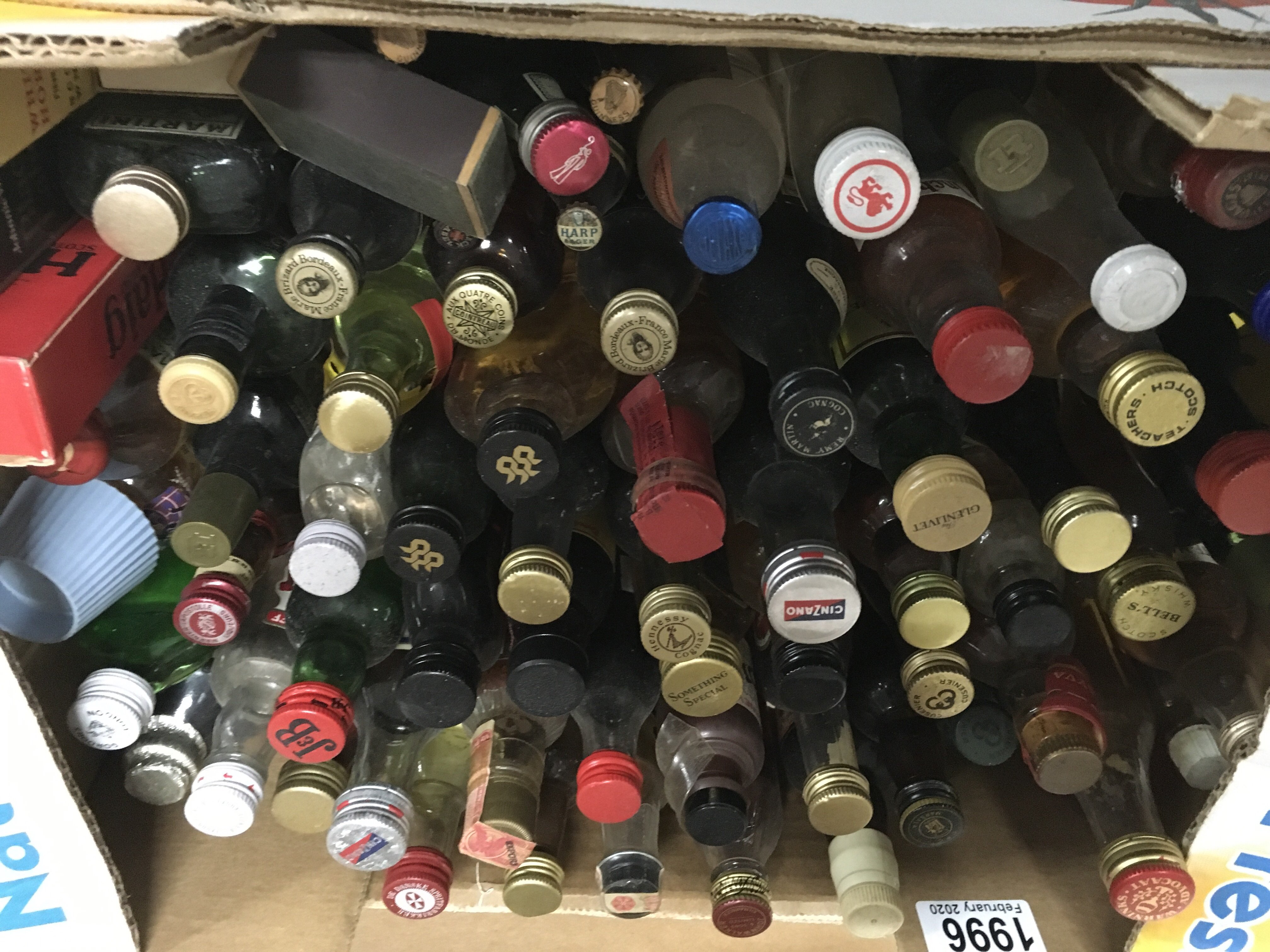 A collection of alcohol miniatures