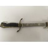 A Midshipman British Navel officers Dirk 1901 pattern with lion and ring pommel anchor brass