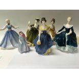 A collection of six royal Doulton figures - NO RESERVE