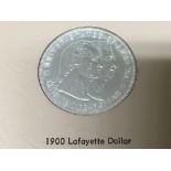 A rare American Lafayette Dollar 1900 possibly MS60 grade or above. Note. The Lafayette dollar was a