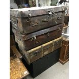 Four vintage trunks - NO RESERVE