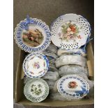 A collection of ceramic ribbon plates